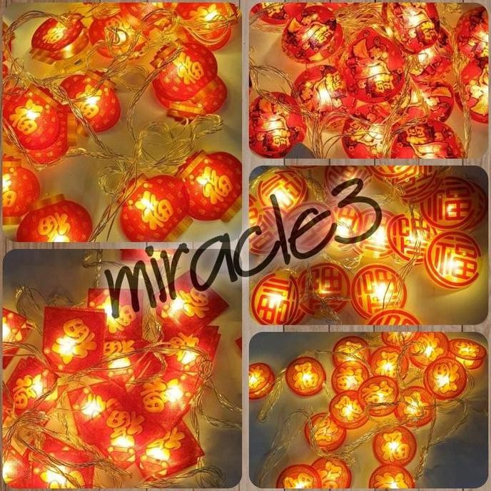 lampu lampion imlek / lampu imlek / lampu hiasan pohon imlek