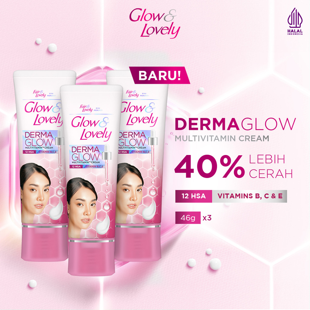 Glow & Lovely Krim Wajah Multivitamin 46 g x3