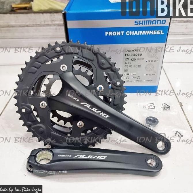 Crank Shimano Alivio T4060 48 36 26 Crankset 48-36-26 T 48T Terbaru