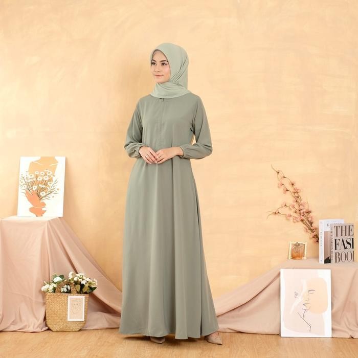 Gamis Basic Abaya Dialy Busui Baju Kurung Remaja Dewasa Pakaian Wanita Muslimah Mat Shakila Adem Lem