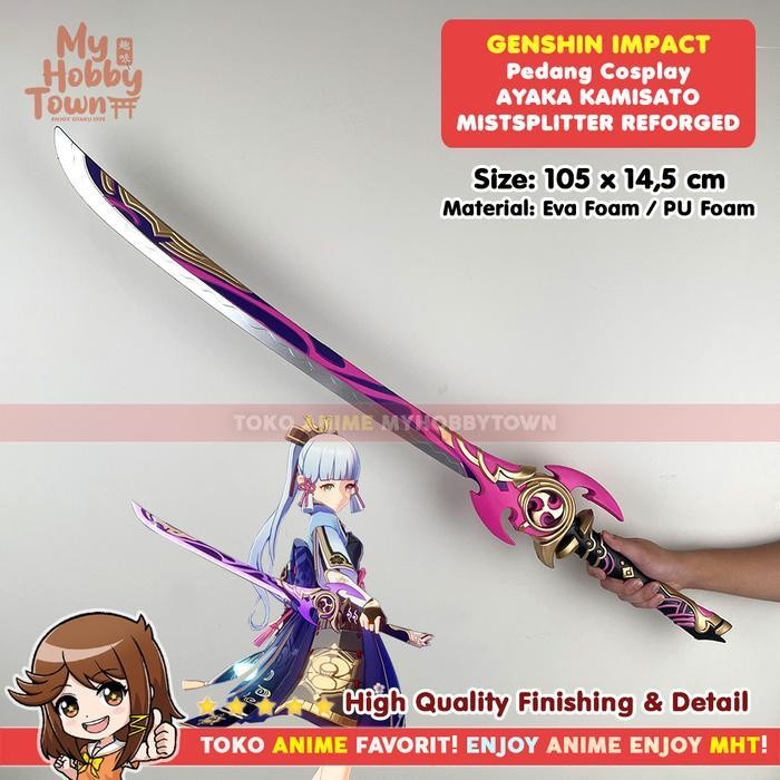 Ac Replika Pedang Cosplay Genshin Impact Mistsplitter Reforged Ayaka