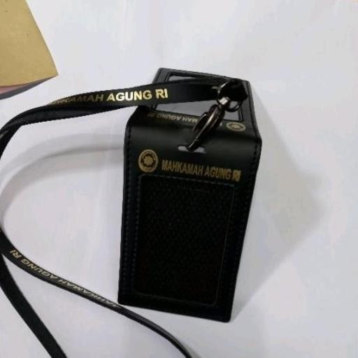 

New Name Tag Id Card Tempat Kartu Plus Tali Logo Mahkamah Agung RI 2 muka