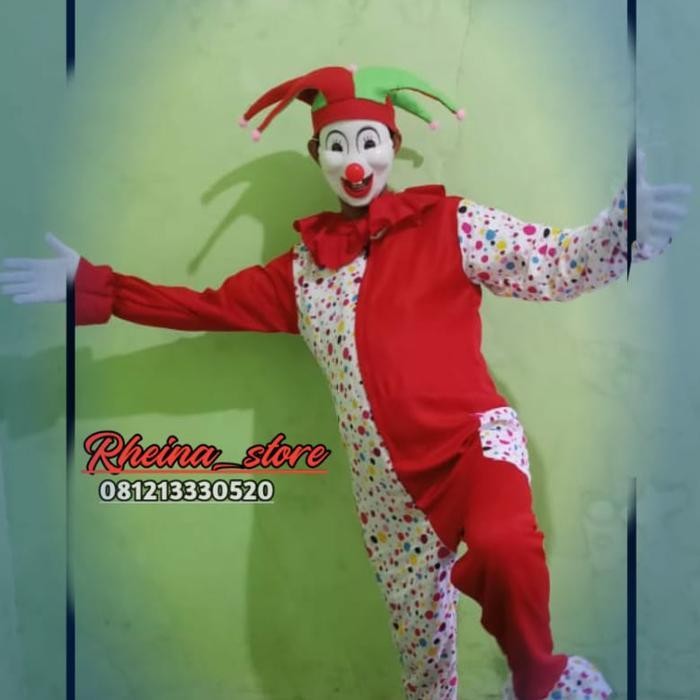 Ac Kostum Karakter Badut Ukuran Dewasa Motif Sulap Redboy
