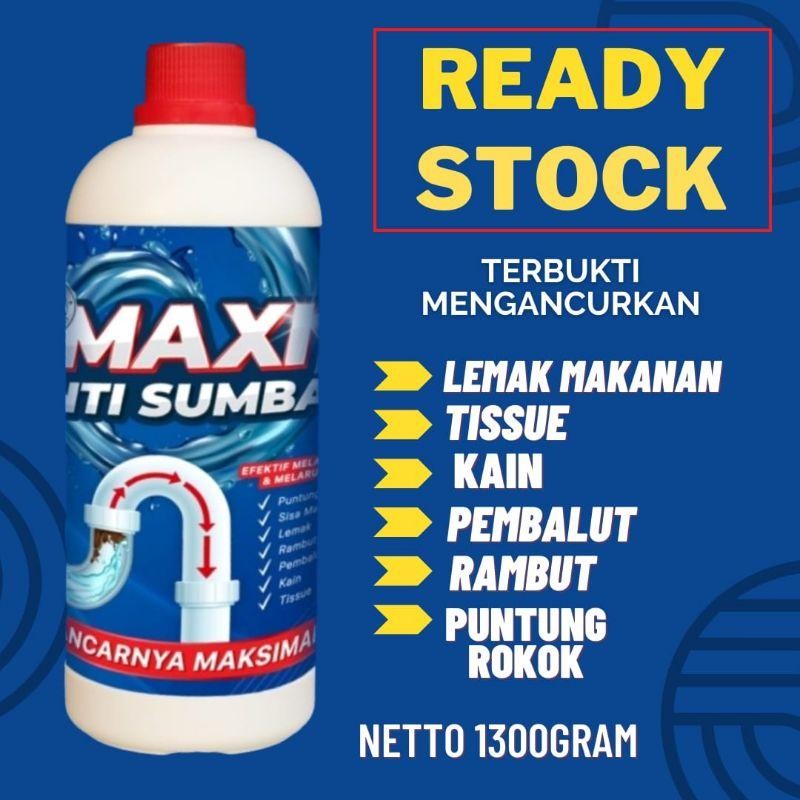 Cairan Anti Sumbat Maxi 1300 Gram - Pelancar Pipa - Anti Sumbat Wc - Cairan Wc Mampet - Pelancar Wc 
