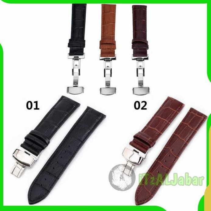 Baru Tali jam tangan OMEGA Speedmaster Kulit Leather strap 20mm 22mm