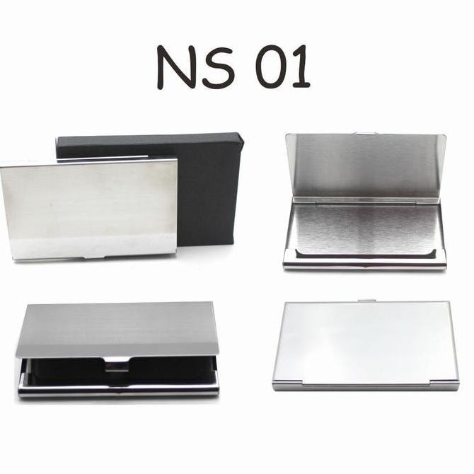 

New Tempat Kartu Nama /Name Card Holder Stainless Steel Silver - Ncc NS 01