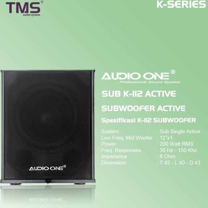 ( 1 BOX ) SUBWOOFER AKTIF 12 Inch SUBWOOFER KARAOKE Audio One K-112 | Sub Karaoke 12inch | TMSAUDIO