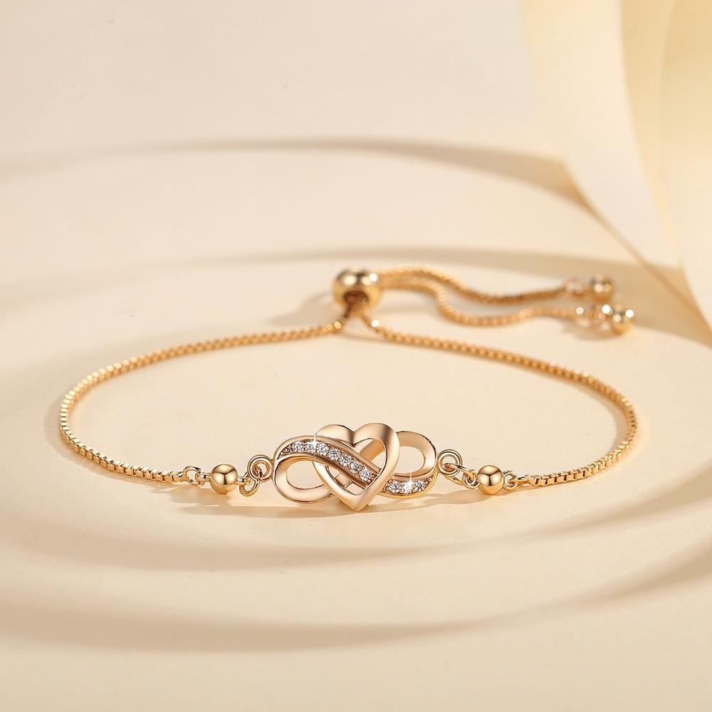 hj-43 VD08 Lanme Jewelry Gelang Inisial Titanium Wanita Love Desain Fashion Aksesoris Gelang Serut P