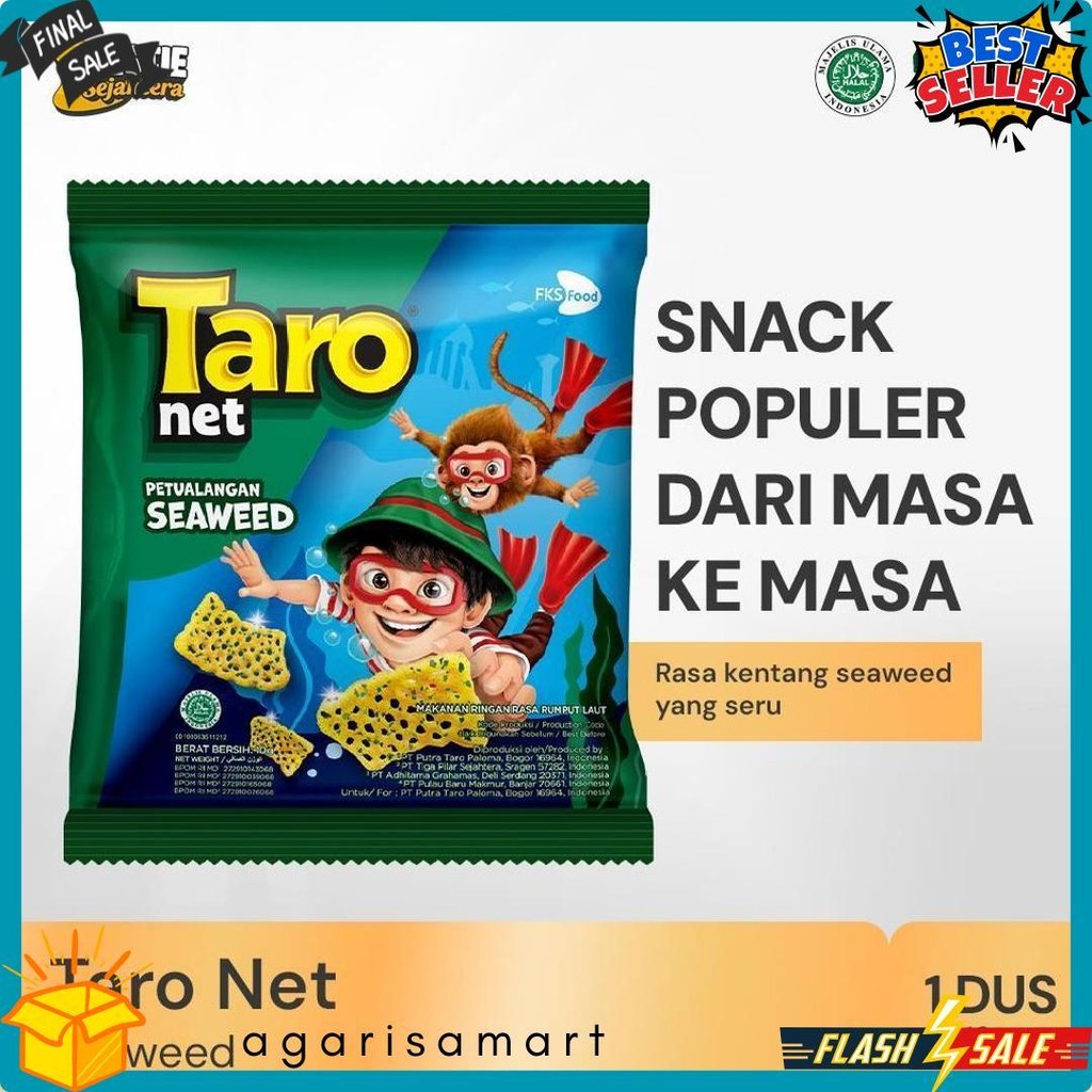 

Taro - Seaweed - Small Pack - 1 Karton (4Renceng) - 40 Pcs - 17Gr Terlaris! Produk Ini Banyak Dicari