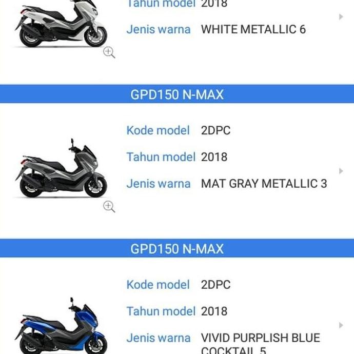 FULL SET COVER BODY HALUS NMAX N MAX N-MAX ORI ASLI YAMAHA PART 2DP