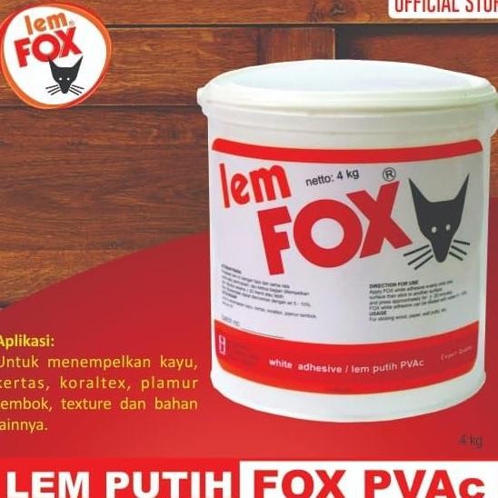 Lem Fox Putih Lem Kayu Pvac Ember 4 Kg