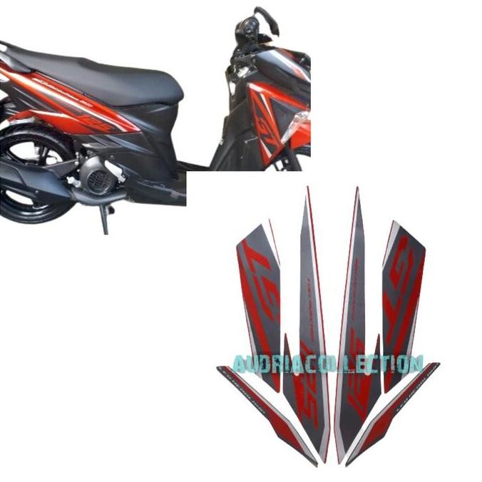 TERMURAH STIKER STRIPING MOTOR YAMAHA MIO SOUL GT 125 2016 MERAH