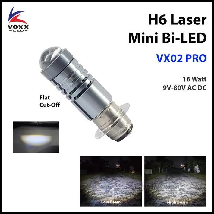 VOXX LED Motor Laser H6 BiLED Mini Hi-Lo Cut-Off AC DC Kaki M5 Bebek 2 Warna