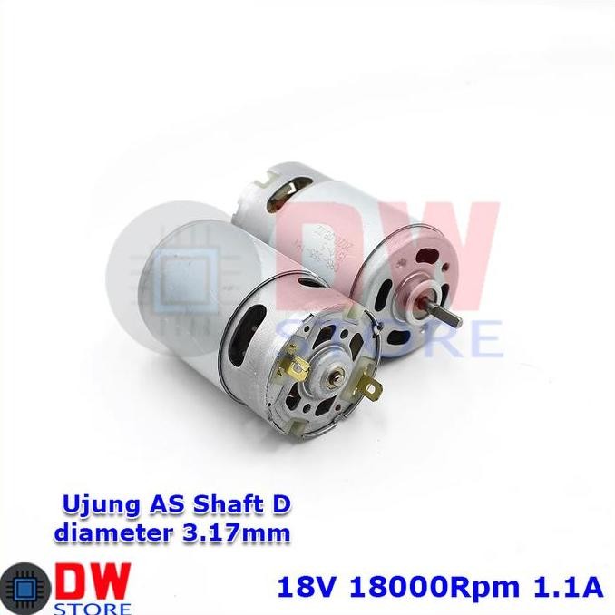 Dinamo DC Motor RS555 RS-555 DC 18V 12V-24V High RPM Speed Torque