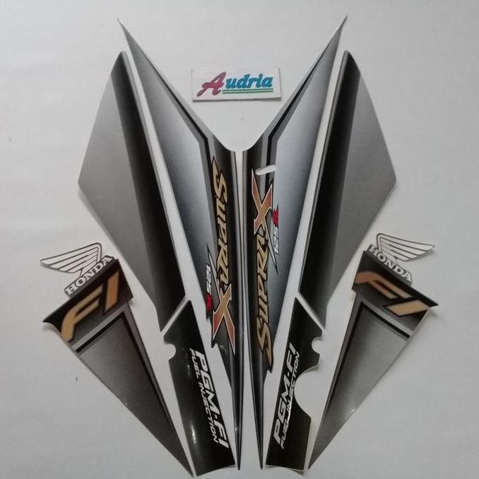 READY STOCK STICKER STRIPING MOTOR HONDA SUPRA X 125 FI 2009 ABU-HITAM