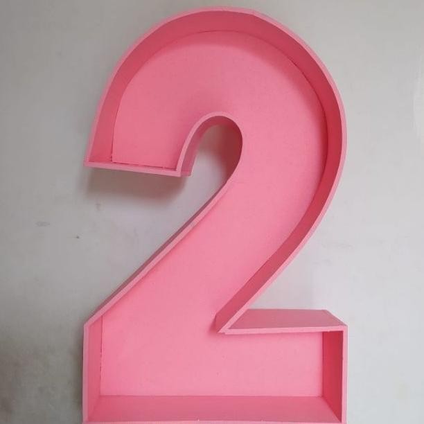 styrofoam angka isi balon / dekorasi angka ulang tahun / sterofoam angka isi balon