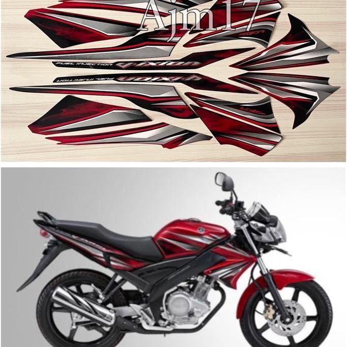 TERLARIS STIKER STRIPING VIXION TAHUN 2011 2012 MERAH