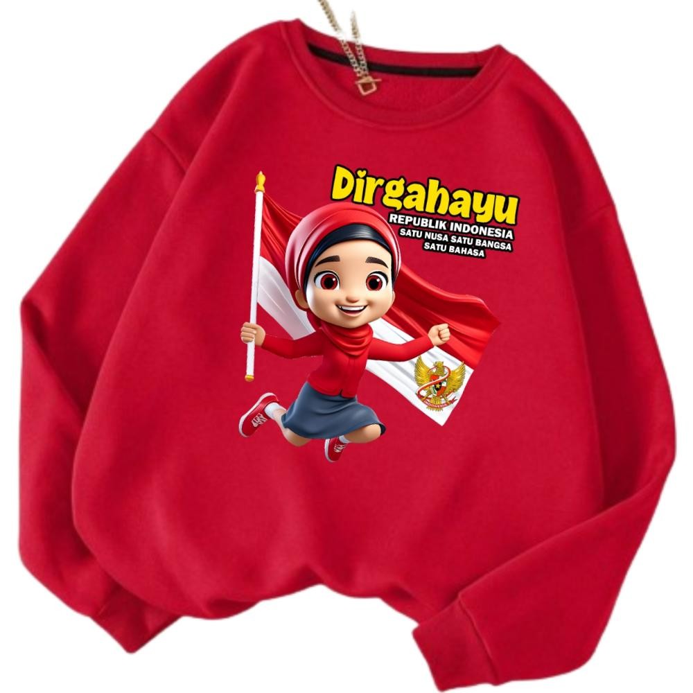 17 Agustus Baju Agustusan Anak Perempuan Terbaru Kaos 17 Agustus Lengan Panjang