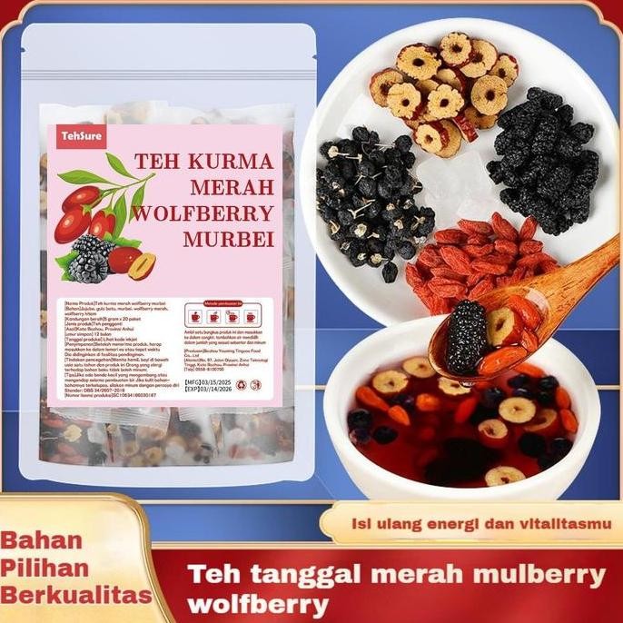 

Teh Herbal Goji & Mulberry Asli | Teh Detoks Tubuh, Perawatan Mata, Bantu Tidur Nyenyak & Stamina | Minuman Sehat Tradisional