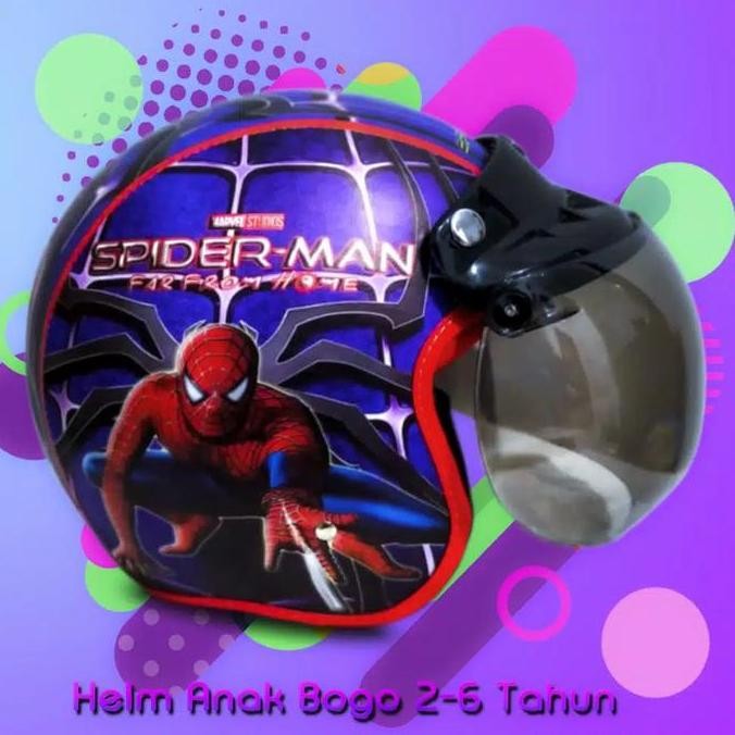 NEW Helm Anak Bogo Spiderman Super hero / Helm anak/ helm spiderman