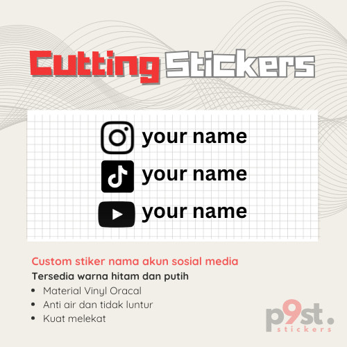 

Custom Stiker Cutting Username Sosmed