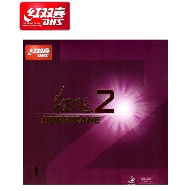 BEBAS ONGKIR - DHS Double Happiness Karet / Rubber Hurricane 2 2.2 mm (LICIN)