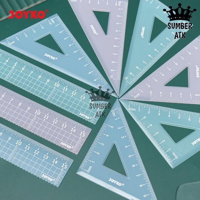 

WSS Ruler Penggaris Joyko RL-PS3 1 Set 4 Pcs Pastel Color