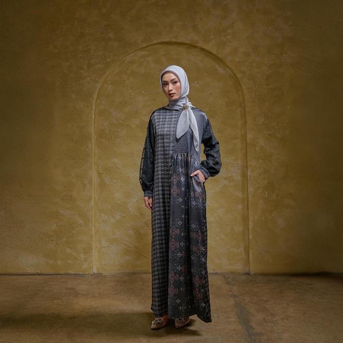 EF [MINOR]  ZM Zaskia Mecca - Kanae Gamis Wanita Premium - Teman Serumpun - Edisi Kamboja | Dress Br