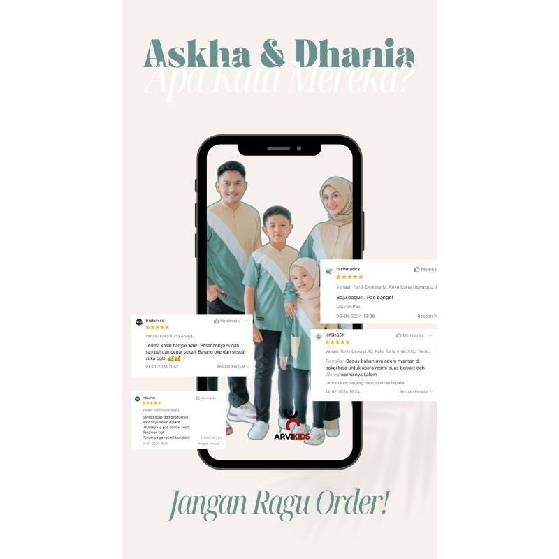 Bsh Arvikids Baju Lebaran Couple Keluarga Kaos Couple Family Set Koko Tunik Pakaian Keluarga Busui F
