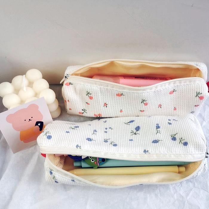 

WSS Mismi Alice Pencil Case Kotak Pensil Sekolah Motif Little Flower Perempuan Trendy - PC2A