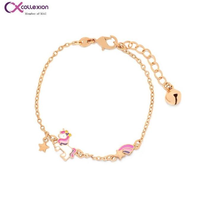 BISA E-FAKTUR Collexion Sky Dancer Unicorn Bracelet Anak Lapis Emas Gold Plated 0831220031