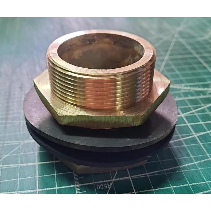 Kuningan Mur Toren 3" Mur Tandon 3 In Toren 3 Adaptor Tandon / Tangki Air 3" V-Ring Toren / Tandon T