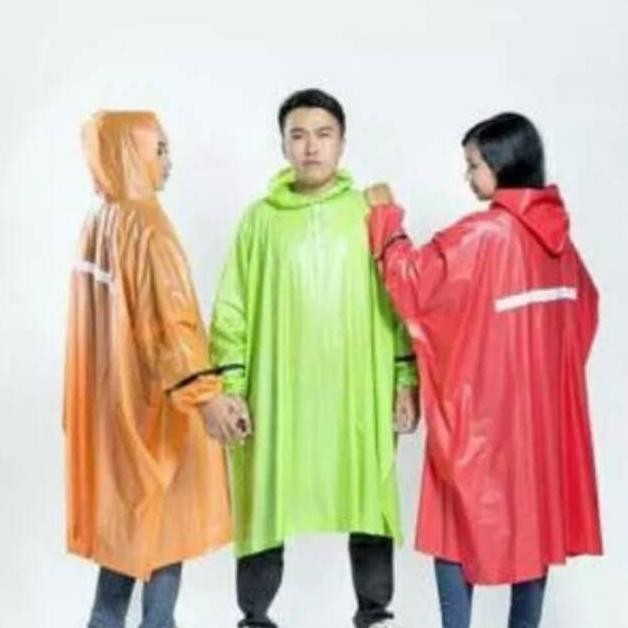 Jas Hujan Ponco Lengan Colour Gajah - Jas Hujan Ponco  - Jas Hujan Batman -Jas Hujan Kalong Jumbo