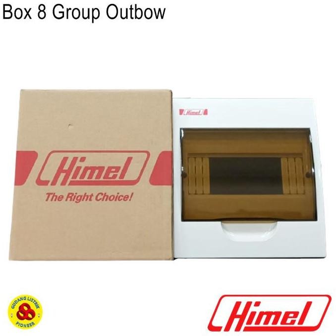 HIMEL Box MCB 8 Group Tempel Outbow Tutup Transparant Box MCB 8Grup
