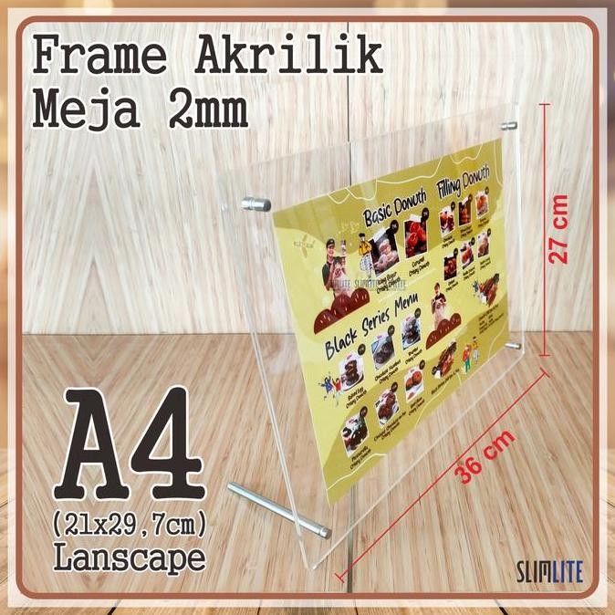 

SALE! FRAME AKRILIK MEJA A4 DISPLAY POSTER DATAR UNTUK DEKORASI