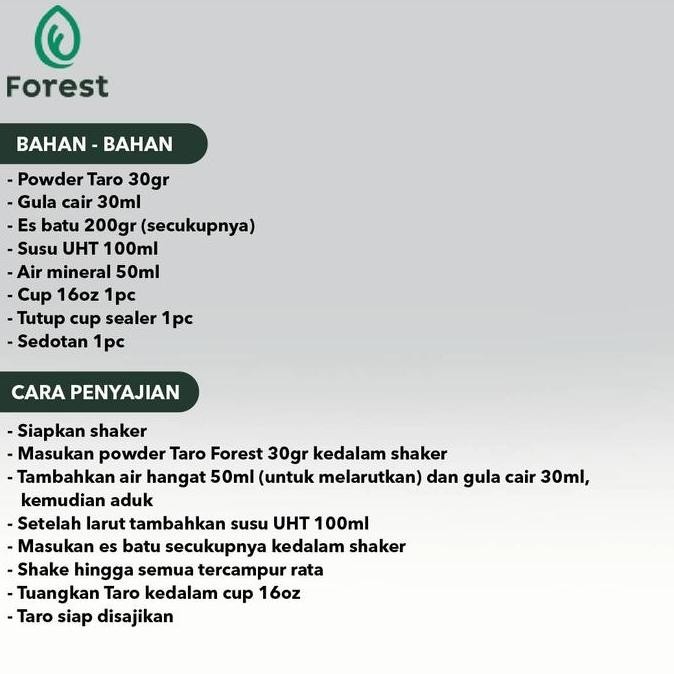 

Baru Forest Bubuk Minuman Taro Powder 1Kg - Serbuk Minuman Talas Premium Untuk Boba