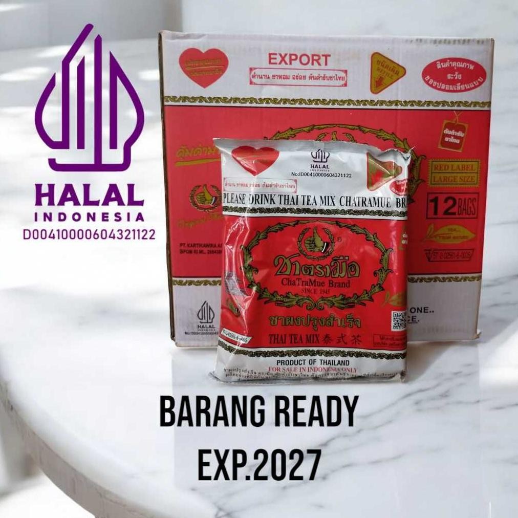 

SALE! THAI TEA CHATRAMUE ORIGINAL 400GR X 12 PCS | 1 DUS TEH THAILAND PREMIUM