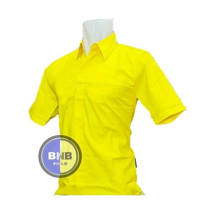 Kemeja Seragam Kuning Polos Bahan American Drill