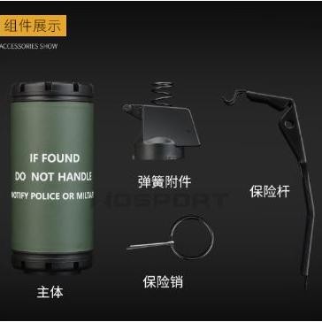 Fsd-34 Ur37 Dummy Smoke Grenade With Trigger Pouch Granat Tactical Bom Asap - Hitam Fsd-34