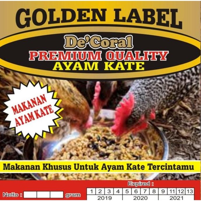 Makanan Ayam Kate Golden Label | Makanan Ayam Kate