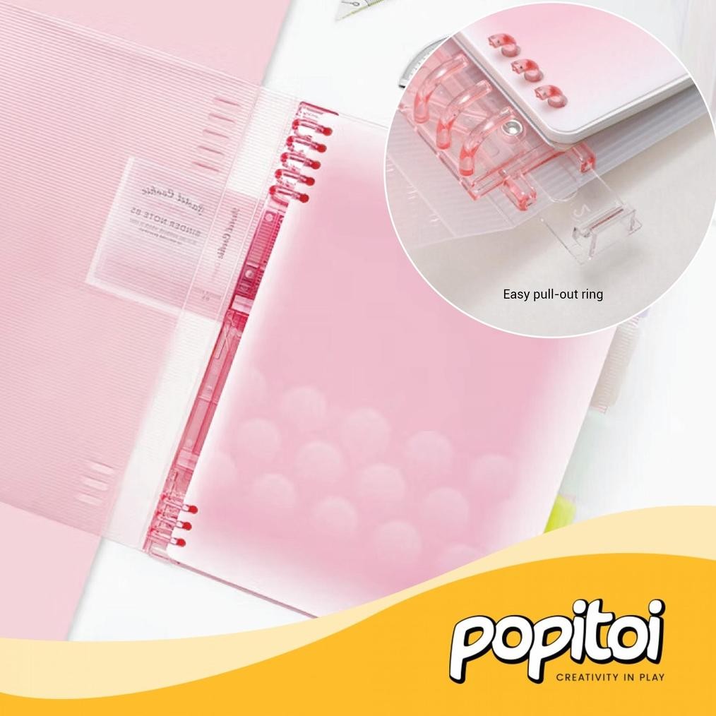 

^_K3C_^ Kokuyo Pastel Cookie 8-Ring Loose Leaf Binder With 5 Index Tabs A5 B5 Notebook Ht-12
