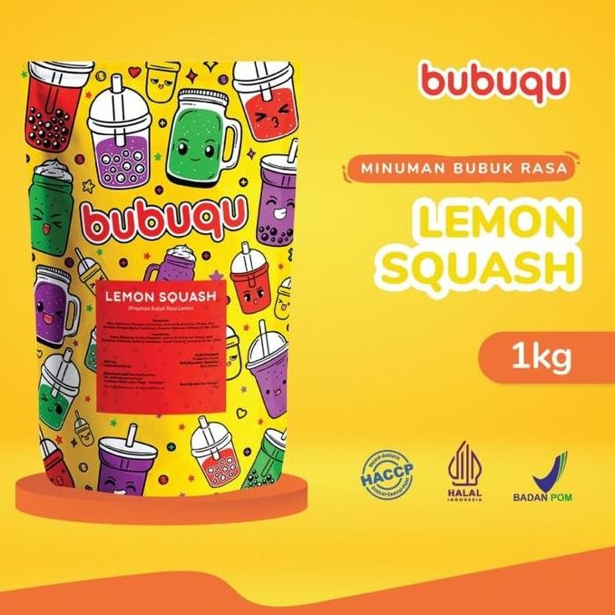 

Baru Bubuqu Lemon Squash Powder Drink 1Kg - Bubuk Minuman Rasa Lemon Soda Segar