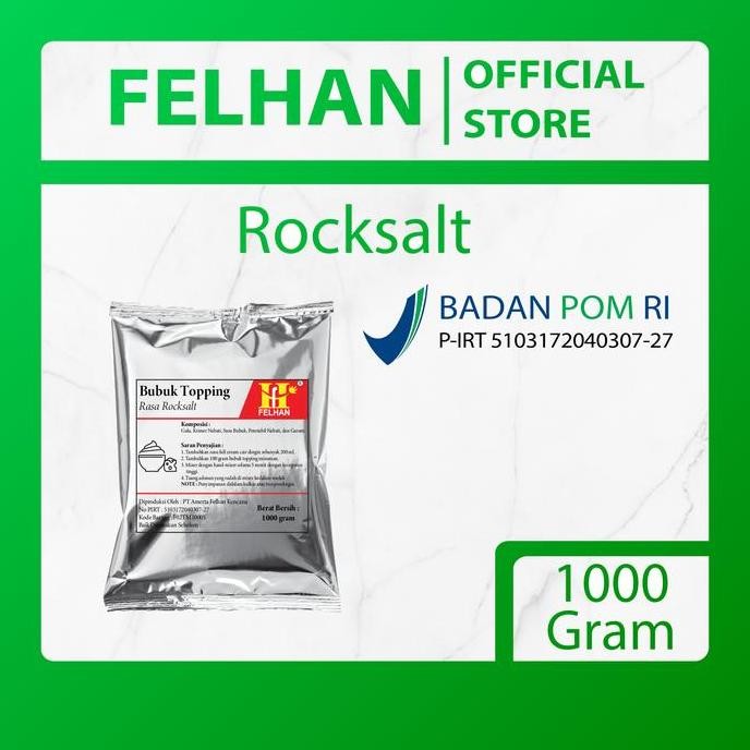 

Baru Felhan Rocksalt Topping Minuman 1Kg - Bubuk Garam Susu Topping Untuk Boba & Ice Blend