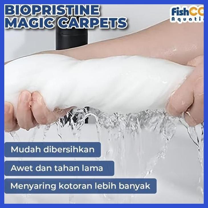 (RATUBEE) BIOPRISTINE MAGIC CARPET MEDIA FILTER SARINGAN AIR AKUARIUM DAN KOLAM IKAN PERALATAN AQUAR