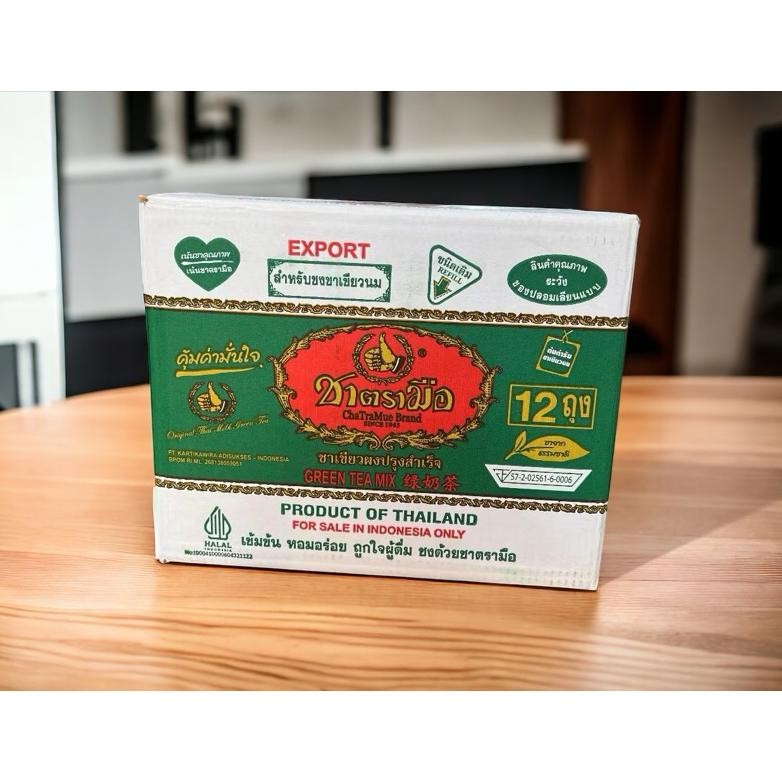 

SALE! TEH HIJAU THAILAND CHATRAMUE 200GR - 1 DUS 12 PCS SUDAH BPOM & HALAL