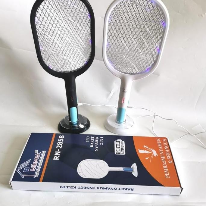 Original Raket Nyamuk 2in1 + Lampu LED Multifungsi Perangkap Nyamuk Elektrik