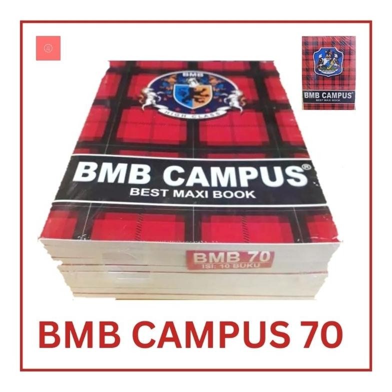 

Siap Kirim Buku Tulis Panjang BMB Campus 70 Lembar 1 Pack Isi 10 Buku Murah