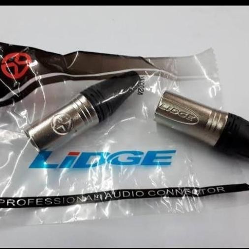 JB JACK CANON XLR SEPASANG MERK LIDGE FEMALE + MALE (COWOK +CEWEK) None