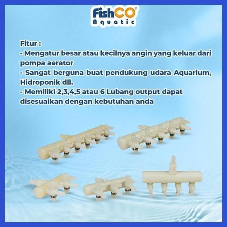 (RATUBEE) KERAN AERATOR PLASTIK SELANG UDARA PEMBAGI UDARA 4MM TO 4MM PERALATAN AQUARIUM IKAN AKUARI