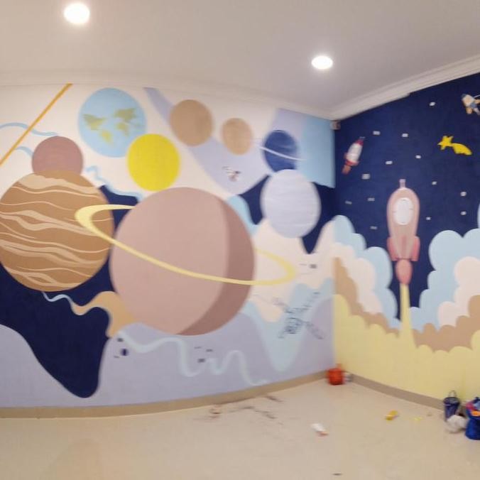 

Lukis Mural Mural Estetik Fleksibel 6 Kamar Anak